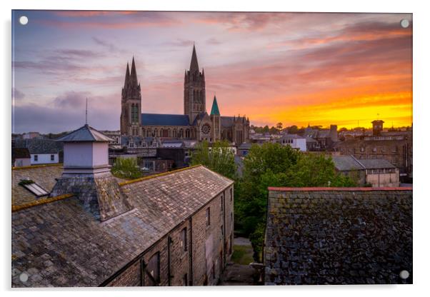 Truro cathedral at dawn Acrylic by Michael Brookes
