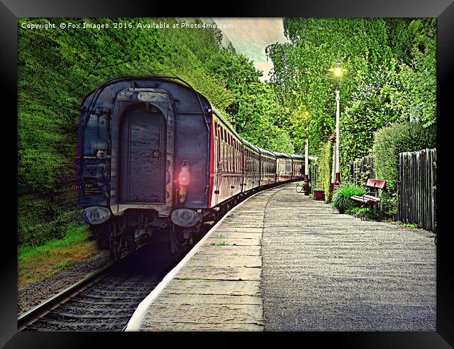 Railway At Summerseat Bury Framed Print by Derrick Fox Lomax