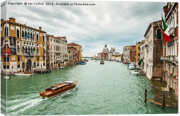 The View from Accamemia Bridge, Venice Canvas Print by Ian Collins