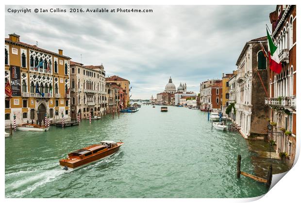 The View from Accamemia Bridge, Venice Print by Ian Collins