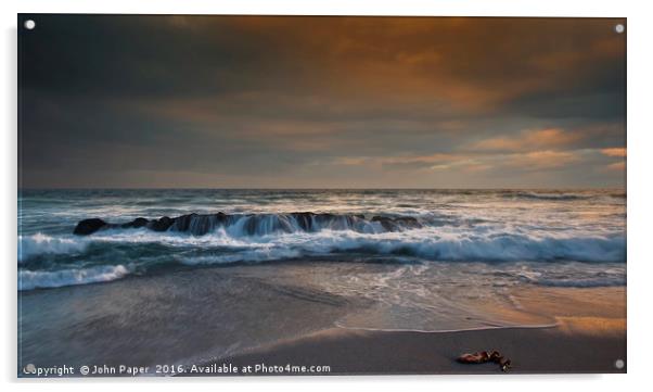 SUNSET IN BLOUBERGSTRAND Acrylic by John Paper