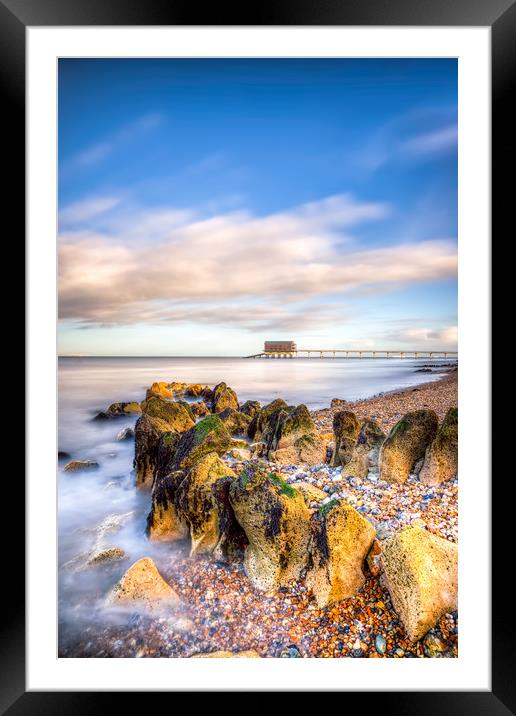 Bembridge Beach and Lifeboat Station Framed Mounted Print by Wight Landscapes