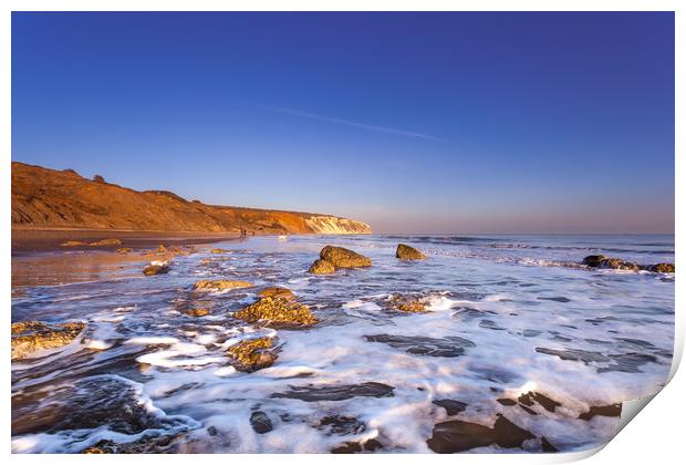 Yaverland Beach Surf Print by Wight Landscapes