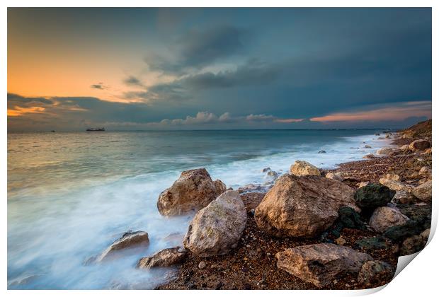 alum Bay Sunset 3 Print by Wight Landscapes