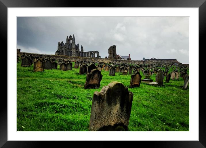Whitby Graveyard Framed Mounted Print by Sarah Couzens