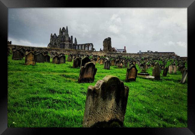 Whitby Graveyard Framed Print by Sarah Couzens