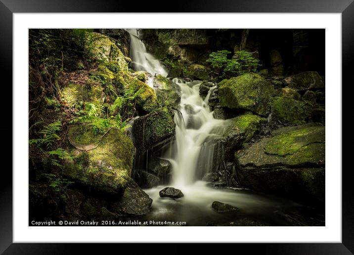 Lumsdale Falls Framed Mounted Print by David Oxtaby  ARPS