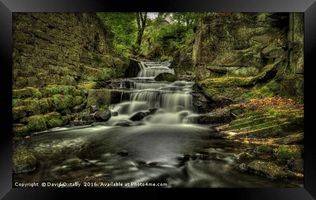 Lumsdale Upper Falls Framed Print by David Oxtaby  ARPS