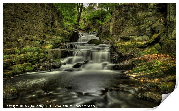 Lumsdale Upper Falls Print by David Oxtaby  ARPS