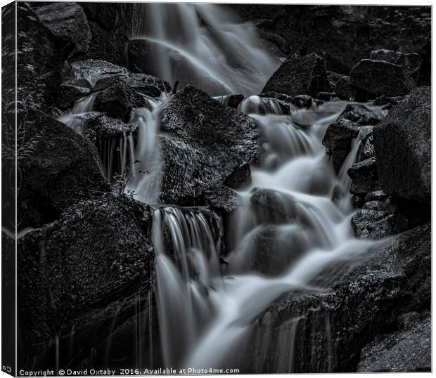 Flowing water mono Canvas Print by David Oxtaby  ARPS