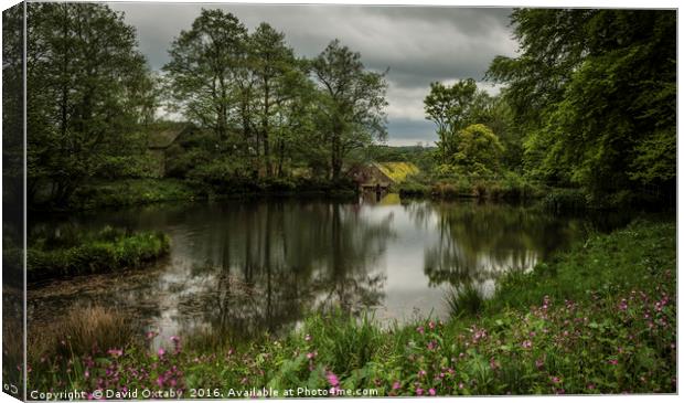 Lumsdale Millpond Canvas Print by David Oxtaby  ARPS