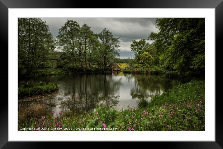 Lumsdale Millpond Framed Mounted Print by David Oxtaby  ARPS