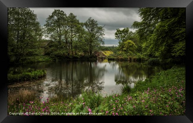Lumsdale Millpond Framed Print by David Oxtaby  ARPS