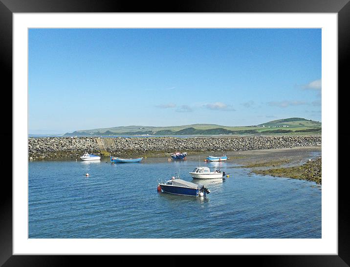 Port William Harbour, Scotland Framed Mounted Print by ANGELA MCCLINTON
