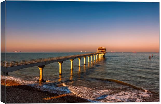 Bembridge Lifeboat Station Sunset Canvas Print by Wight Landscapes