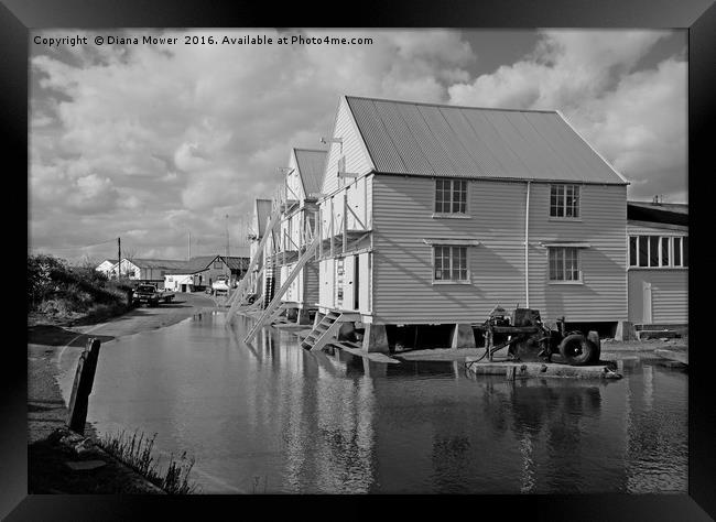 High Tide Tollesbury Framed Print by Diana Mower