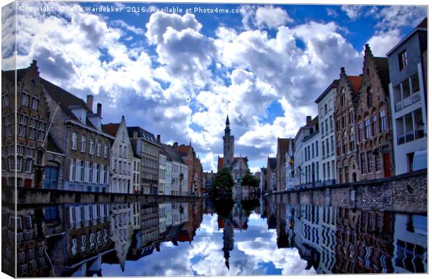 Brugge Skyline Canvas Print by Nick Wardekker