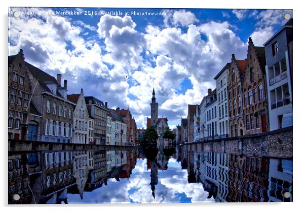 Brugge Skyline Acrylic by Nick Wardekker