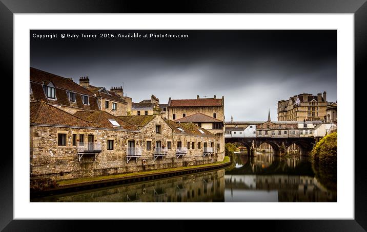 Pulteney Bridge - Colour Framed Mounted Print by Gary Turner