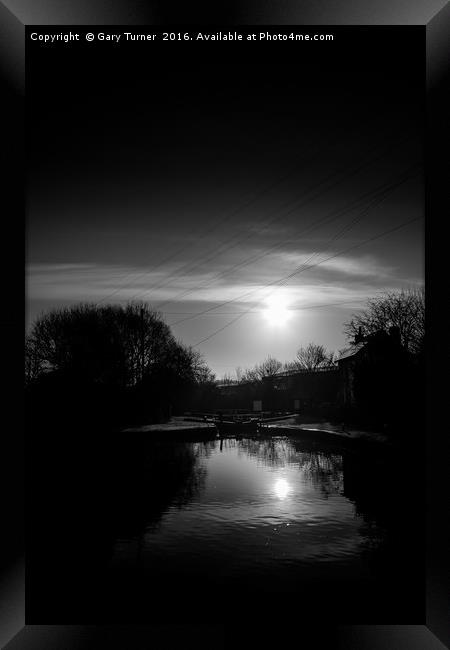 Canal Sunrise Framed Print by Gary Turner
