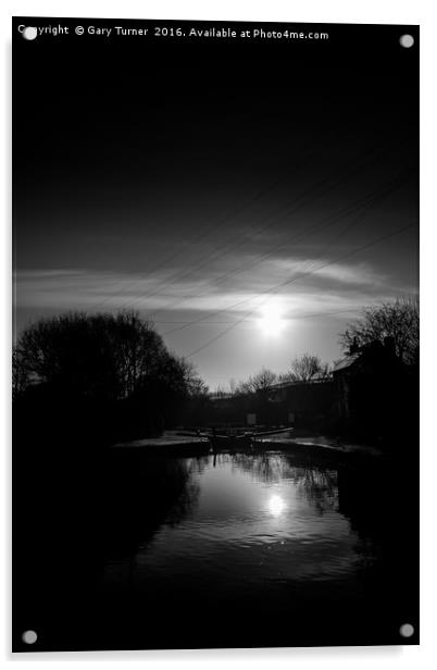 Canal Sunrise Acrylic by Gary Turner