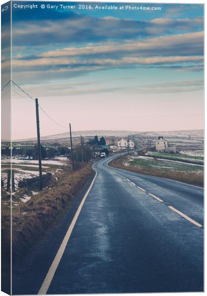 Road to Somewhere - Colour Canvas Print by Gary Turner