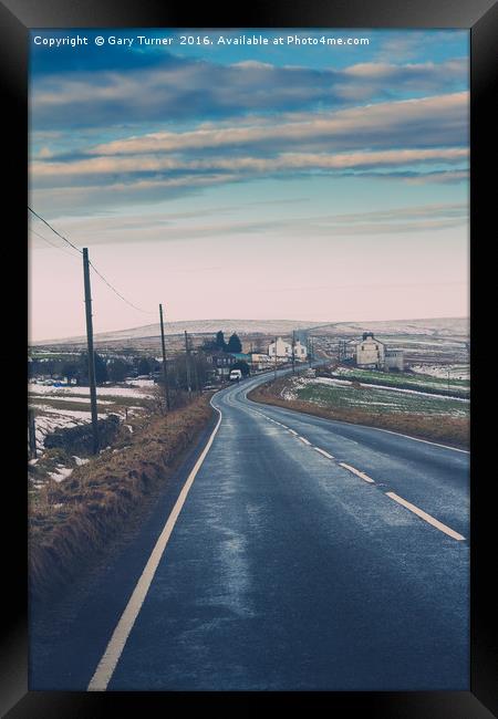 Road to Somewhere - Colour Framed Print by Gary Turner