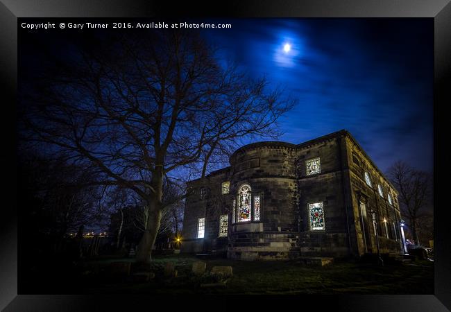 St Matthews by night - Colour Framed Print by Gary Turner