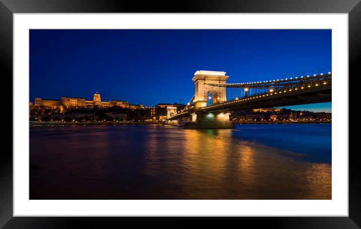 The Chain Bridge Framed Mounted Print by Dave Wragg