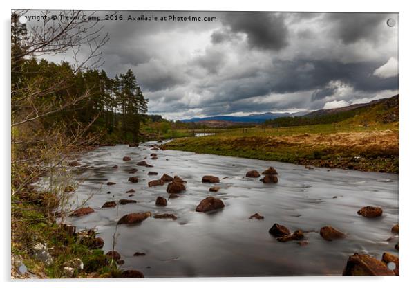 River Gaur, Loch Rannoch Acrylic by Trevor Camp