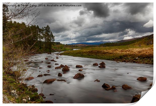 River Gaur, Loch Rannoch Print by Trevor Camp