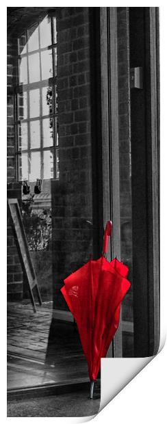 Red Umbrella Print by HELEN PARKER