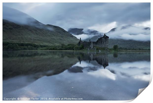 Dawn at Loch Awe Print by Stephen Taylor