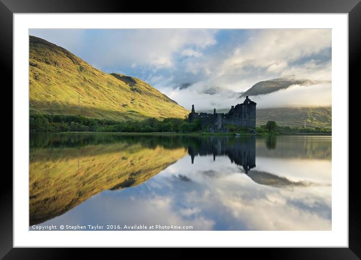 A new day at Kilchurn Framed Mounted Print by Stephen Taylor