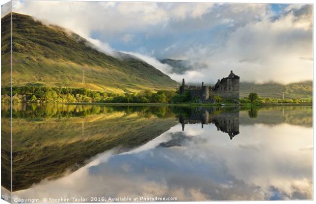 Loch Awe still waters Canvas Print by Stephen Taylor