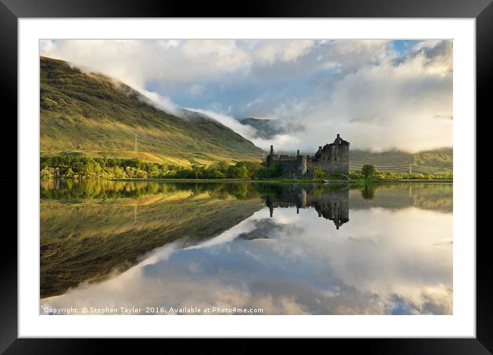 Loch Awe still waters Framed Mounted Print by Stephen Taylor