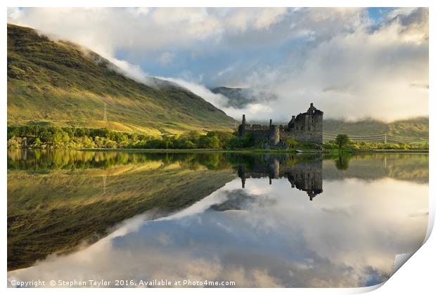 Loch Awe still waters Print by Stephen Taylor