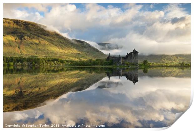 Reflections of Loch Awe Print by Stephen Taylor