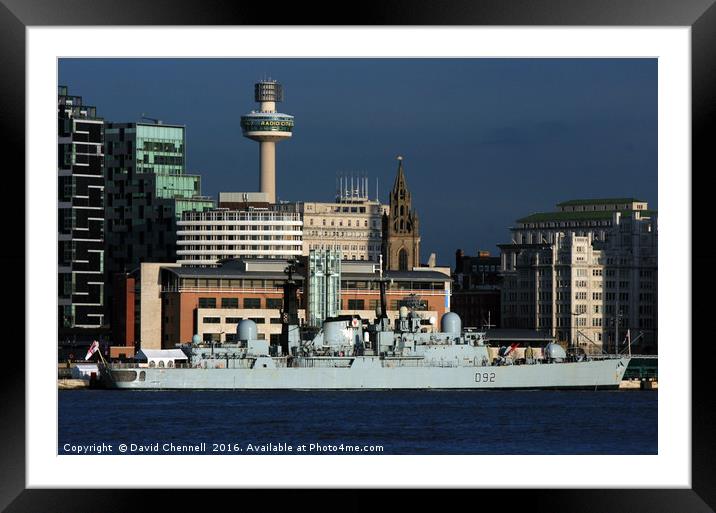  HMS Liverpools Final Visit To Liverpool  Framed Mounted Print by David Chennell