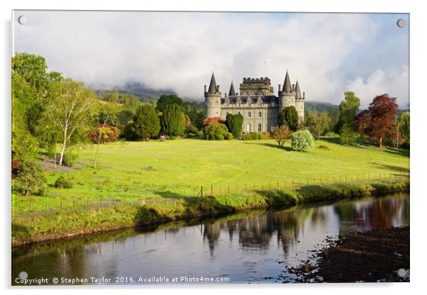 Inveraray Castle Acrylic by Stephen Taylor