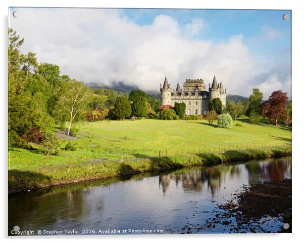 Inveraray Castle Acrylic by Stephen Taylor