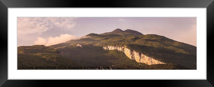 Dolomite Mountains Framed Mounted Print by Amy Powell