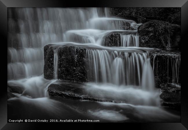 Waterfall at Lumsdale Framed Print by David Oxtaby  ARPS