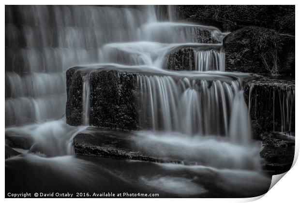 Waterfall at Lumsdale Print by David Oxtaby  ARPS