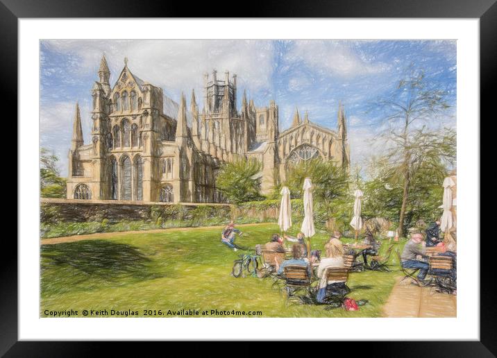 Ely Cathedral from the East Framed Mounted Print by Keith Douglas