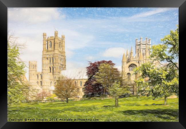 Ely Cathedral - from the South Framed Print by Keith Douglas