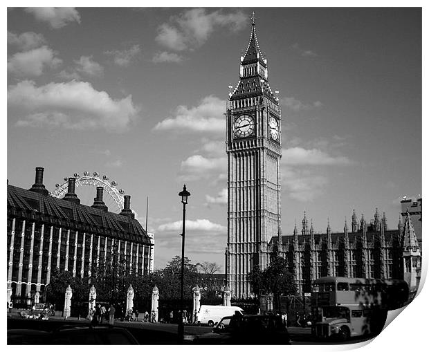 Parliament Square in Black and White Print by Chris Day
