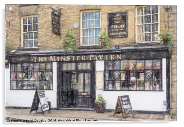 The Minster Tavern Acrylic by Keith Douglas