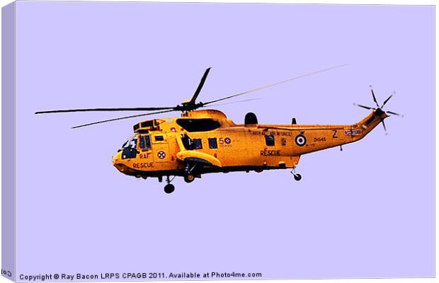 RAF RESCUE HELICOPTER Canvas Print by Ray Bacon LRPS CPAGB