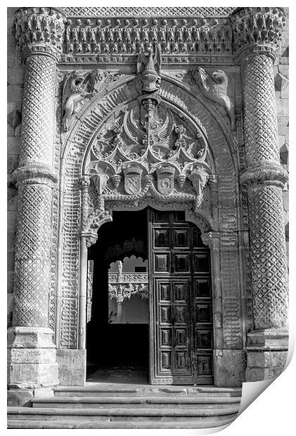 Gates of palace in Guadalajara Print by Igor Krylov